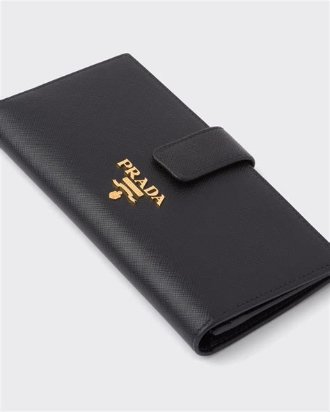 portafoglio prada 1mh132|Black Large Saffiano Leather Wallet .